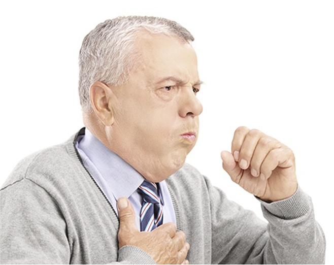 Man coughing