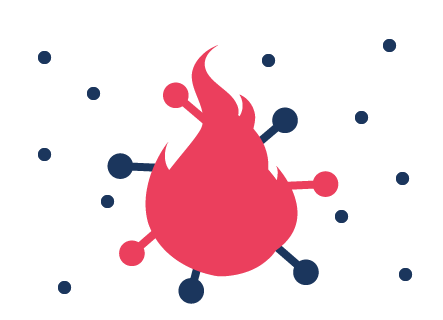 flame illustrating inflammatory disease